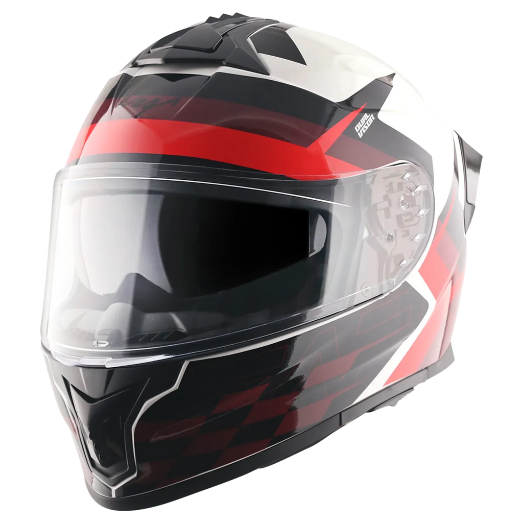 Vega Zap Dx Dv Alliance White Red Full Face Helmet