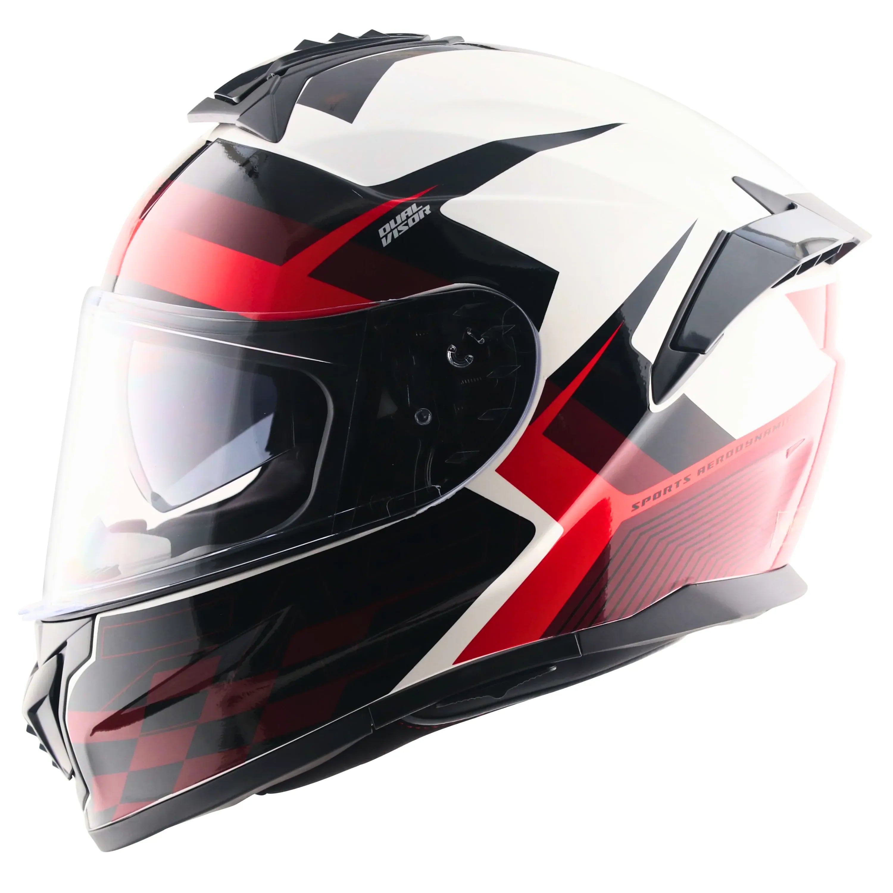 Vega Zap Dx Dv Alliance White Red Full Face Helmet