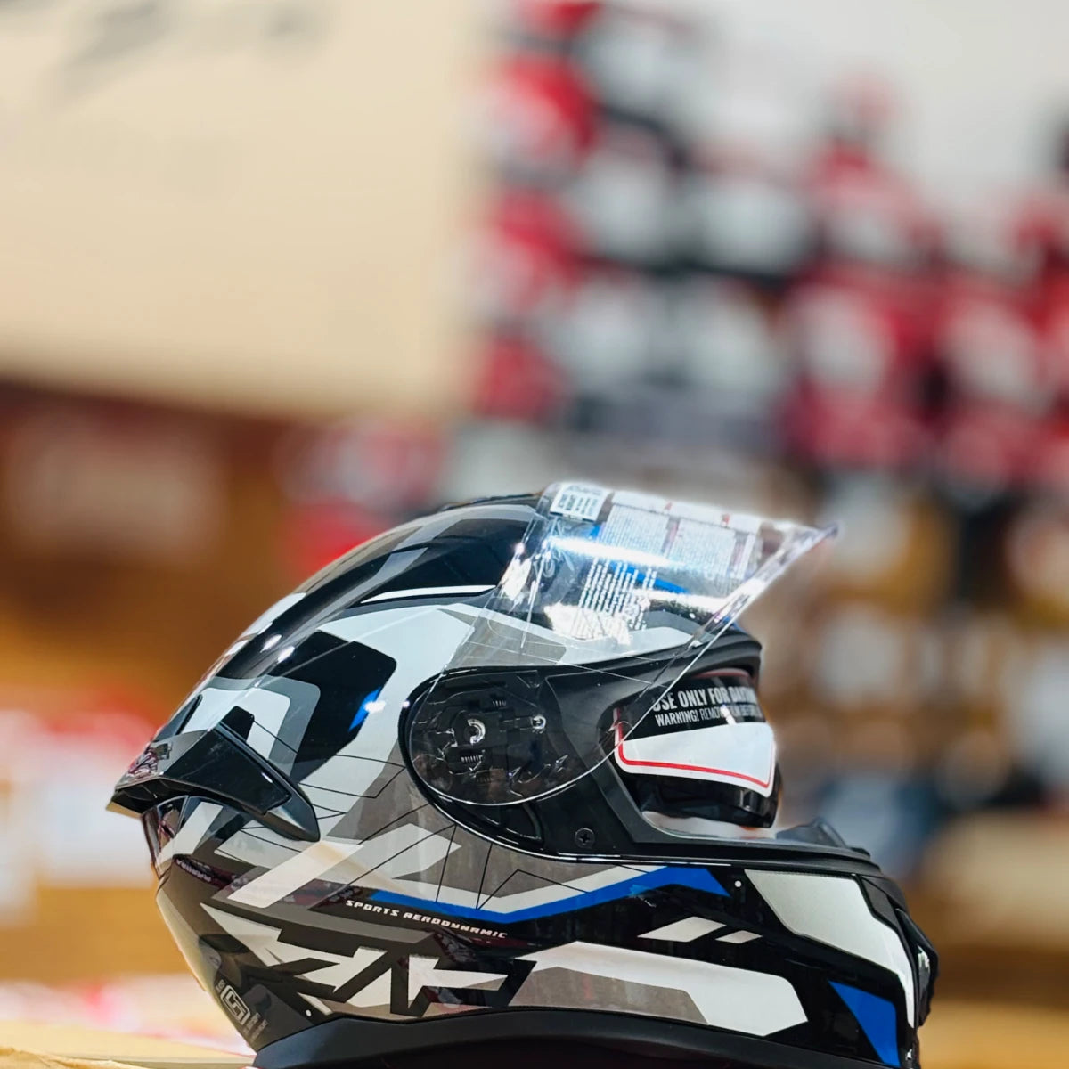 Vega Zap Dx Dv Volt Black Blue Full Face Helmet