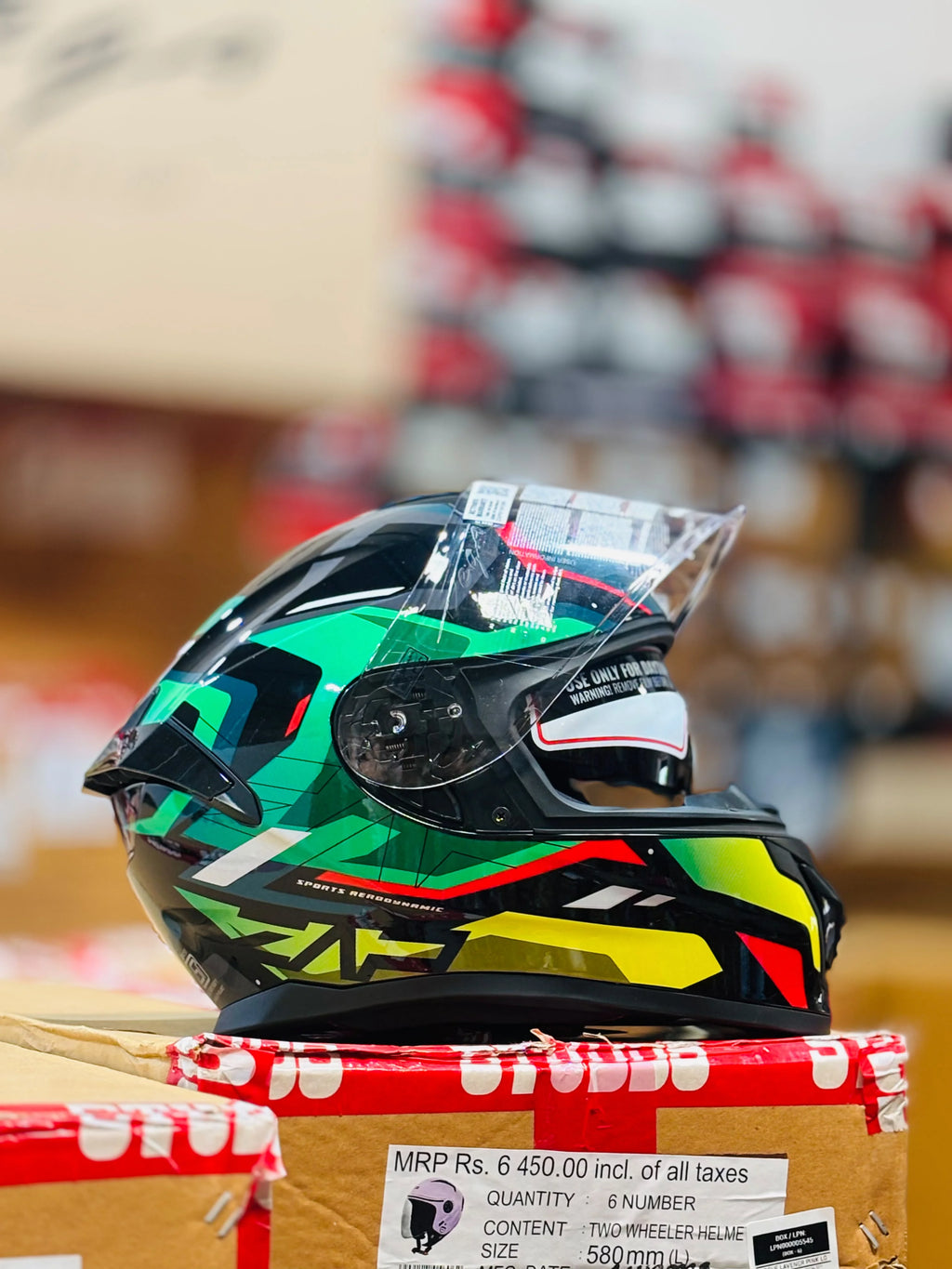 Vega Zap Dx Dv Volt Black Red Full Face Helmet
