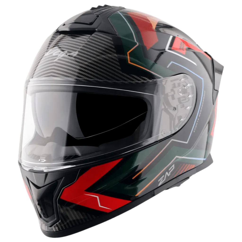 VEGA Zap Dx Explore Black Red Full Face Helmet