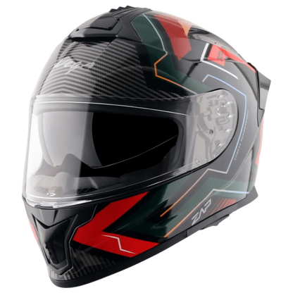 VEGA Zap Dx Explore Black Red Full Face Helmet