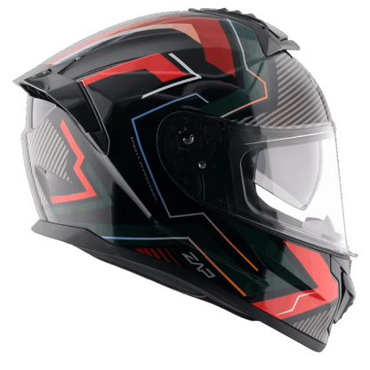 VEGA Zap Dx Explore Black Red Full Face Helmet