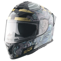 Vega Zap Dx Medusa Black Gray Full face Helmet