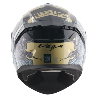 Vega Zap Dx Medusa Black Gray Full face Helmet