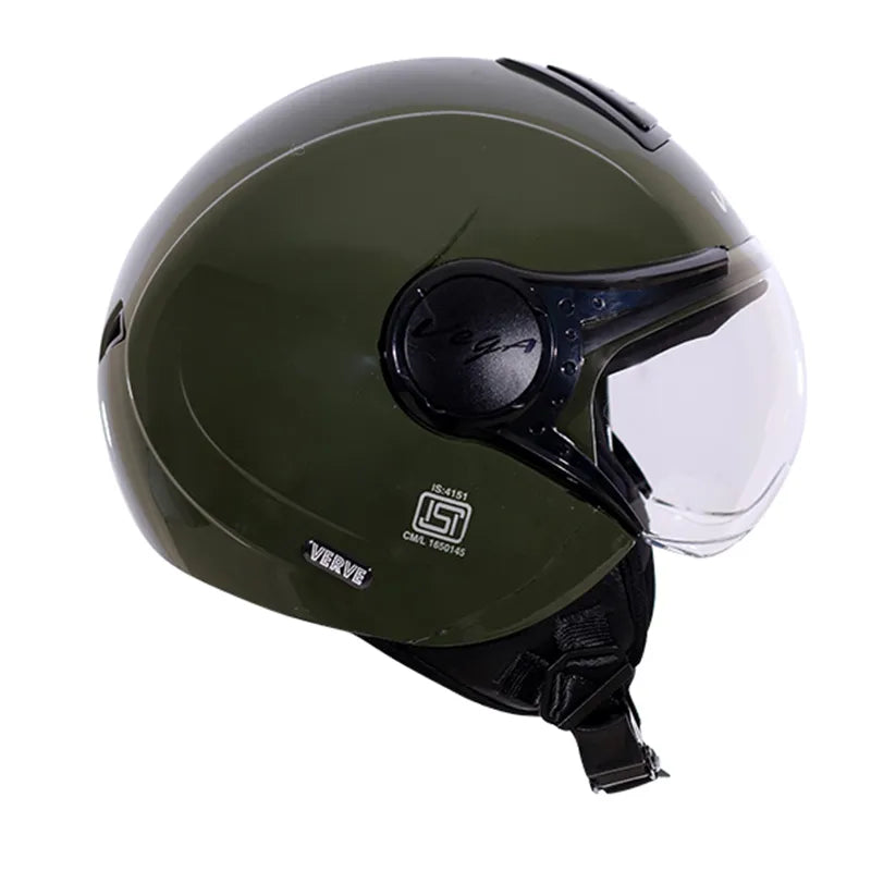 VEGA Verve Army Green Half Face Helmet