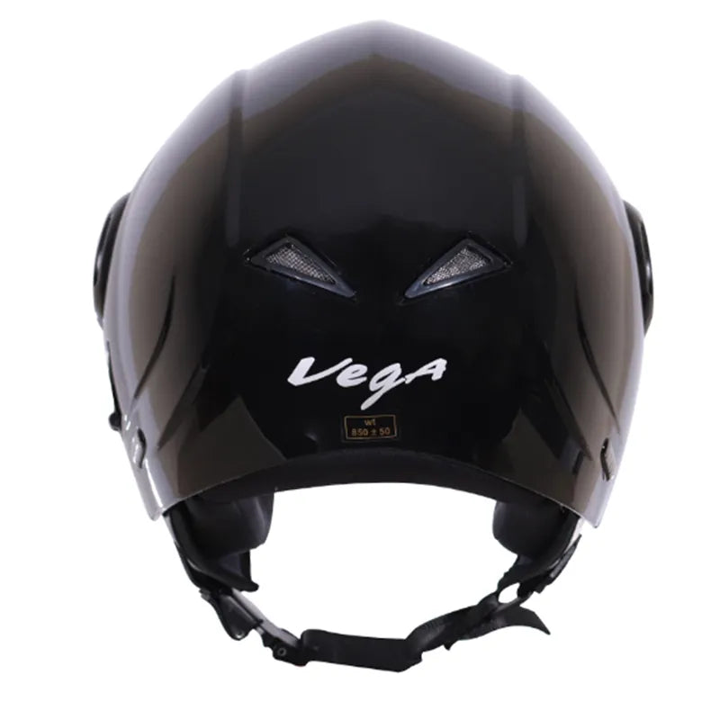 VEGA Verve Black Half Face Helmet