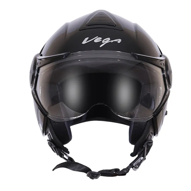 VEGA Verve Black Half Face Helmet