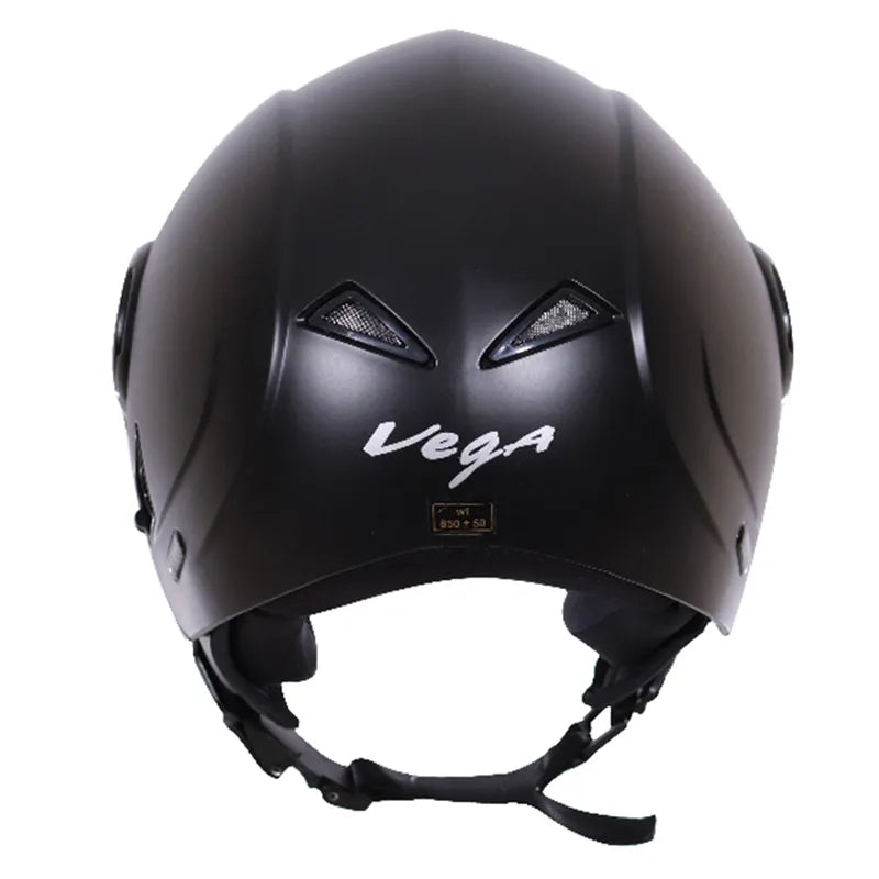 VEGA Verve Dull Black Half Face Helmet