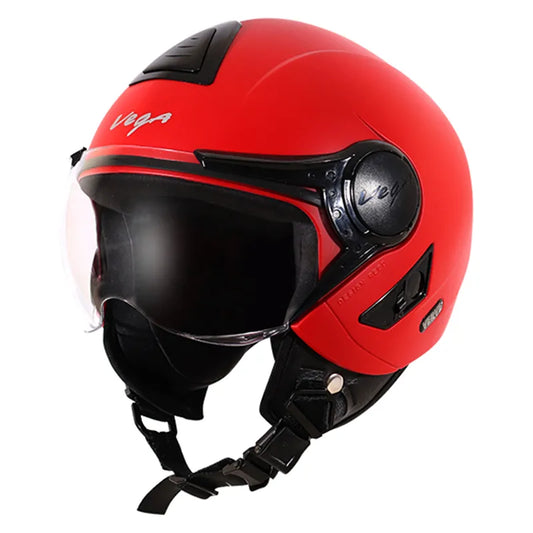 VEGA Verve Dull Red Half Face Helmet