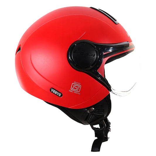 VEGA Verve Dull Red Half Face Helmet