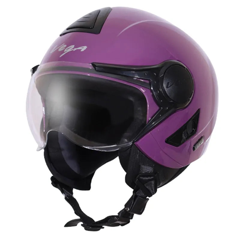 VEGA Verve Purple Half Face Helmet