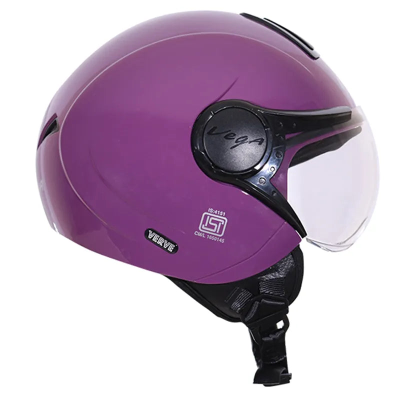 VEGA Verve Purple Half Face Helmet