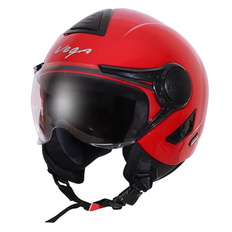 VEGA Verve Red Half Face Helmet