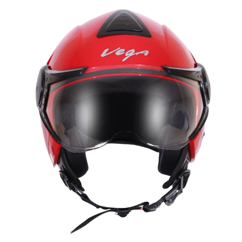 VEGA Verve Red Half Face Helmet