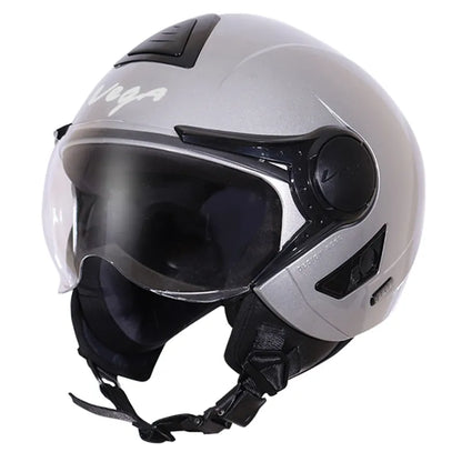 VEGA Verve Silver Half Face Helmet