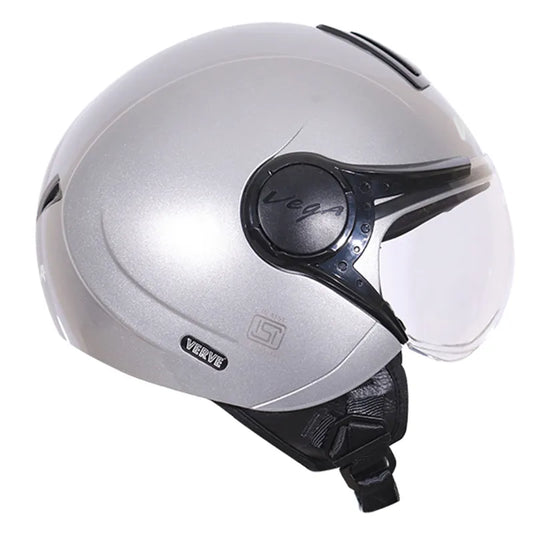 VEGA Verve Silver Half Face Helmet