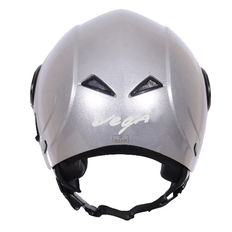 VEGA Verve Silver Half Face Helmet
