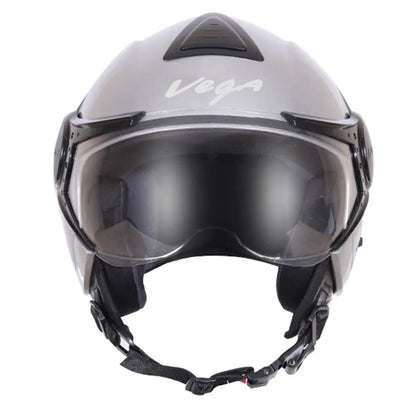 VEGA Verve Silver Half Face Helmet