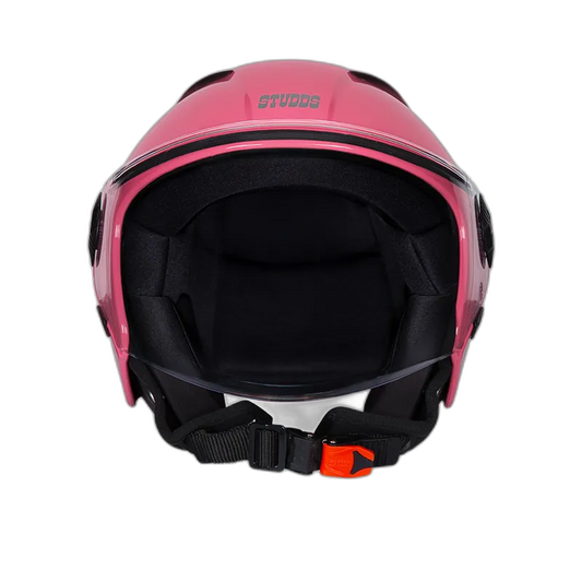 STUDDS Vogue Baby Pink Half Face Helmet