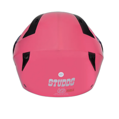 STUDDS Vogue Baby Pink Half Face Helmet