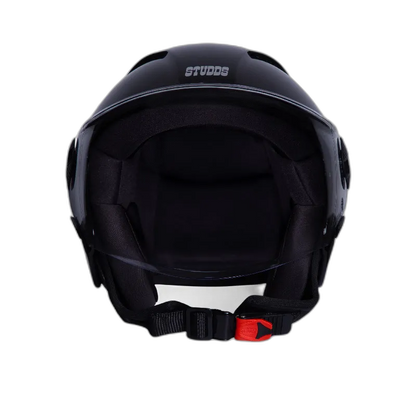 STUDDS Vogue Black Half Face Helmet