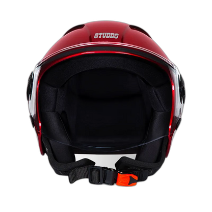 STUDDS Vogue Cherry Red Half Face Helmet