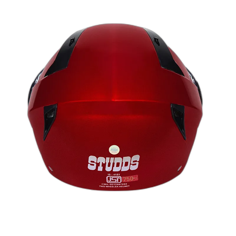 STUDDS Vogue Cherry Red Half Face Helmet