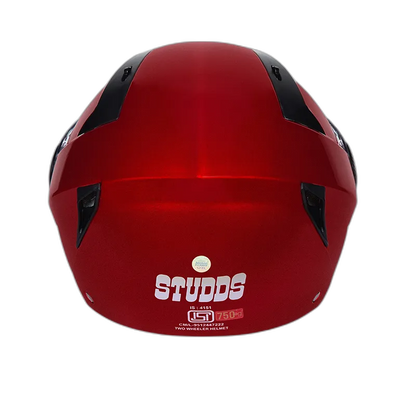 STUDDS Vogue Cherry Red Half Face Helmet