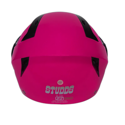 STUDDS Vogue Dark Pink Half Face Helmet