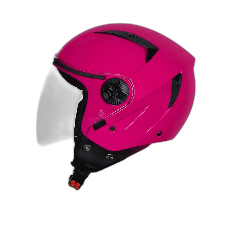 STUDDS Vogue Dark Pink Half Face Helmet