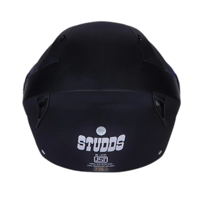 STUDDS Vogue Eco Black Half Face Helmet