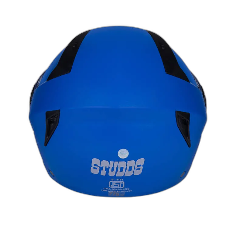 STUDDS Vogue Eco Blue Half Face Helmet