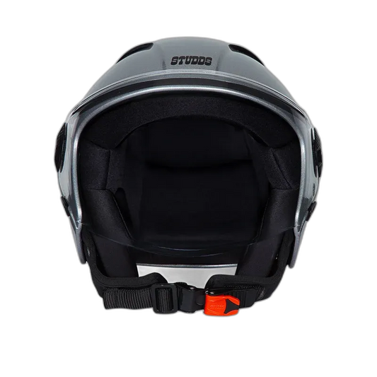 STUDDS Vogue Eco Grey Half Face Helmet