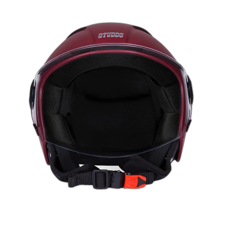 STUDDS Vogue Eco Maroon Half Face Helmet