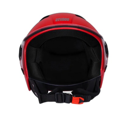 STUDDS Vogue Eco Red Half Face Helmet