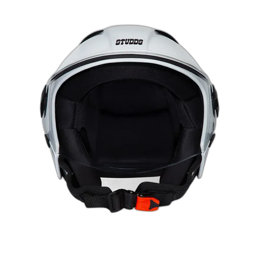 STUDDS Vogue Eco White Half Face Helmet