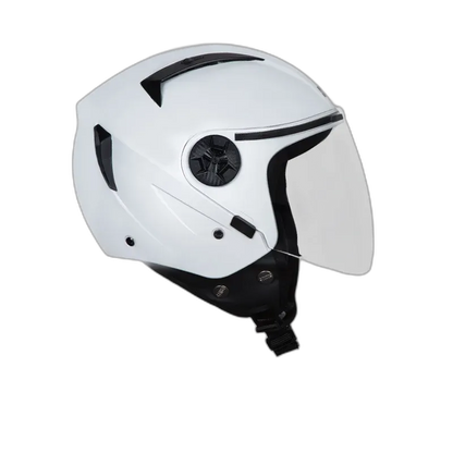 STUDDS Vogue Eco White Half Face Helmet