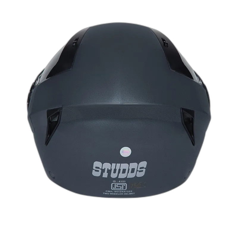 STUDDS Vogue Gun Grey Half Face Helmet