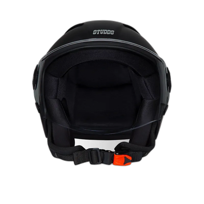 STUDDS Vogue Matt Black Half Face Helmet