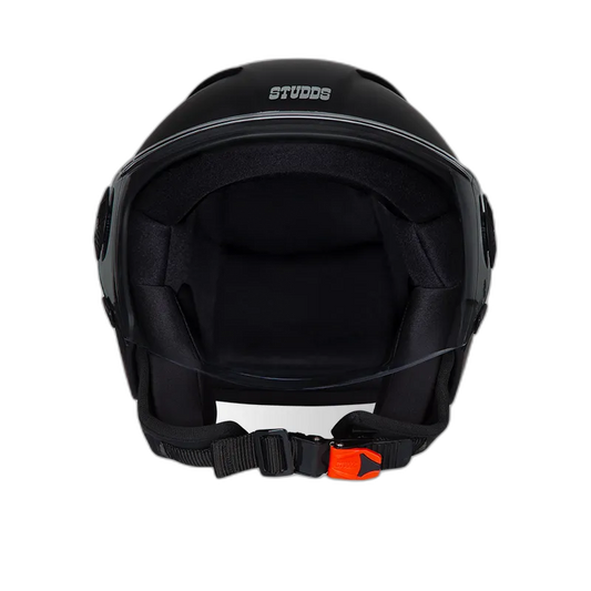 STUDDS Vogue Matt Black Half Face Helmet