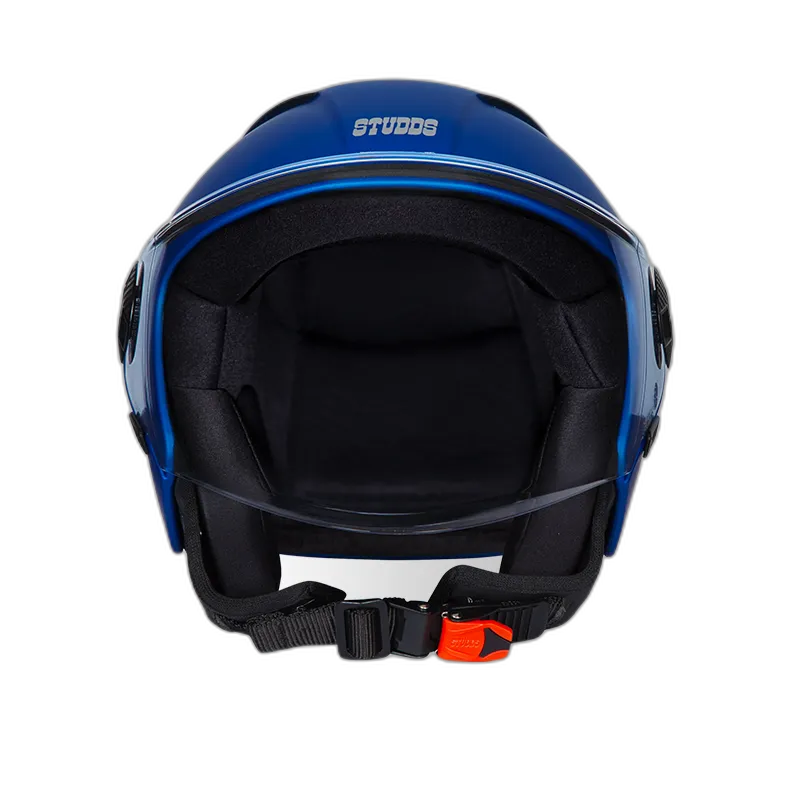 STUDDS Vogue Matt Blue Half Face Helmet