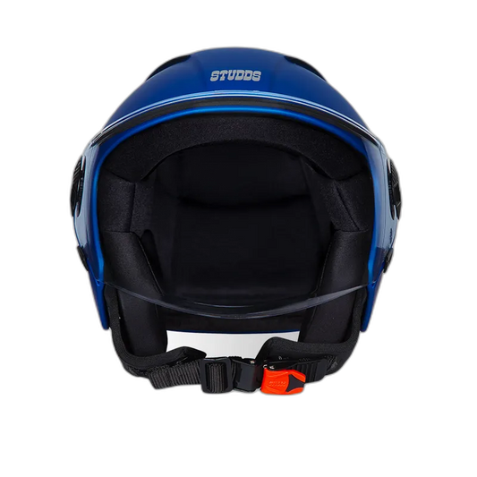 STUDDS Vogue Matt Blue Half Face Helmet