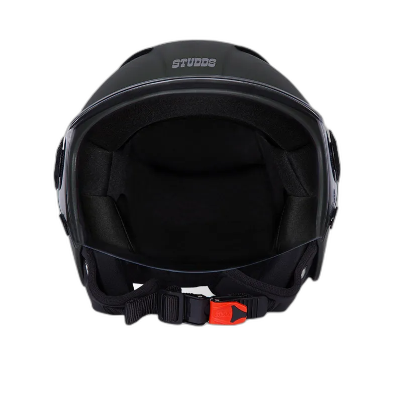 STUDDS Vogue Military Green Half Face Helmet