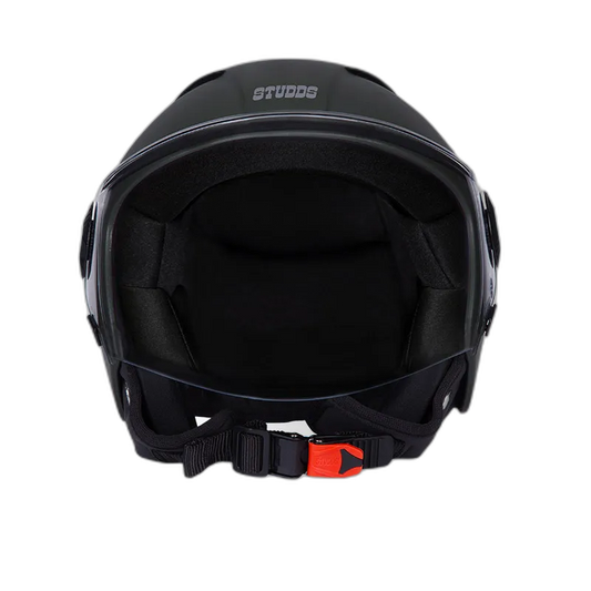 STUDDS Vogue Military Green Half Face Helmet