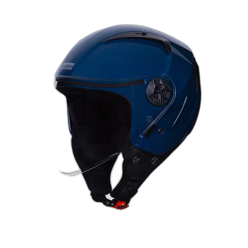 STUDDS Vogue Petrol Blue Half Face Helmet