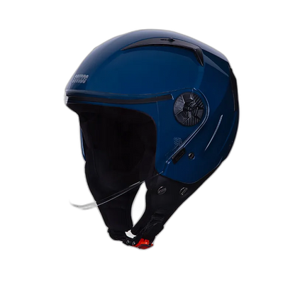 STUDDS Vogue Petrol Blue Half Face Helmet