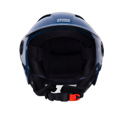 STUDDS Vogue Petrol Blue Half Face Helmet
