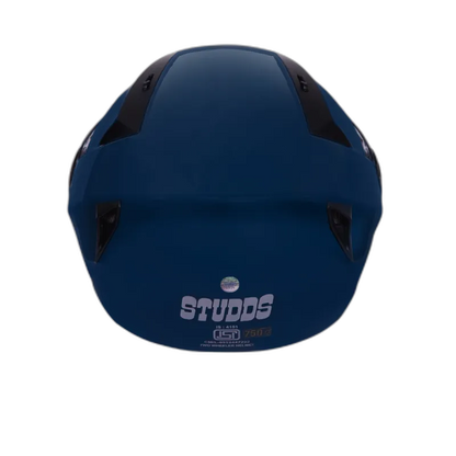 STUDDS Vogue Petrol Blue Half Face Helmet