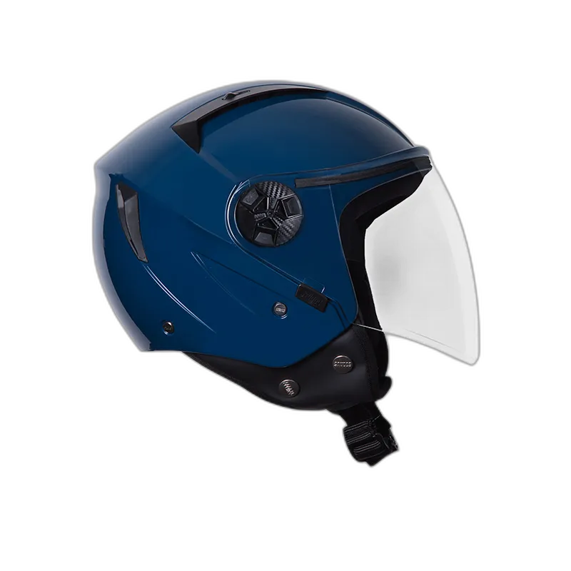 STUDDS Vogue Petrol Blue Half Face Helmet